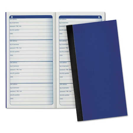Adams Business Forms Password Journal, 3 1/4 x 6 1/4, 192 Entries APJ99